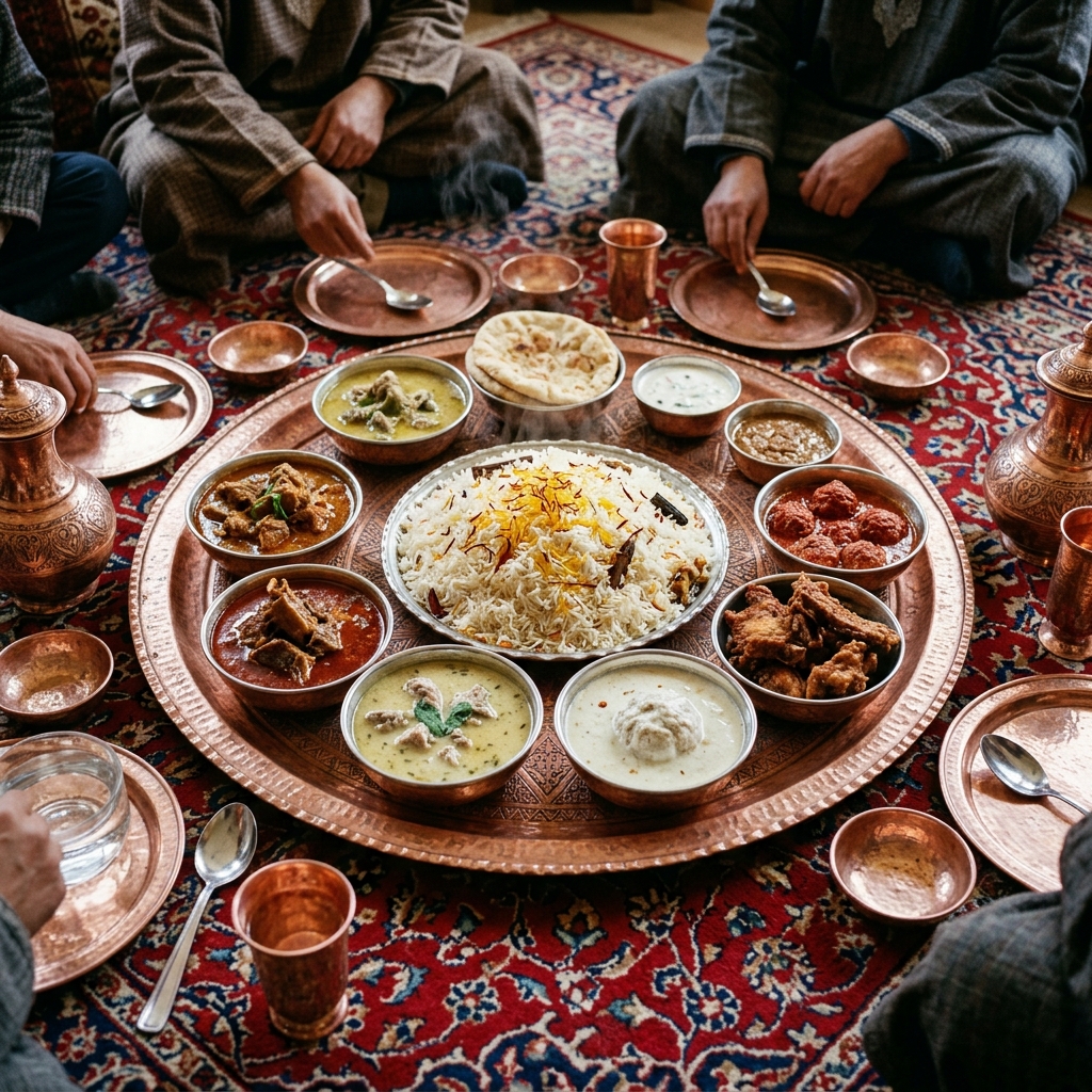 Traditional Kashmiri Wazwan Cuisine